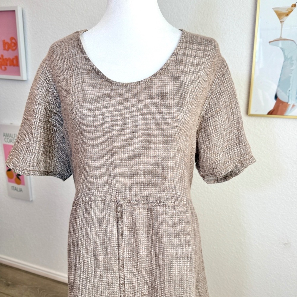 Flax Brown Midi Dress - Picture 3 of 12